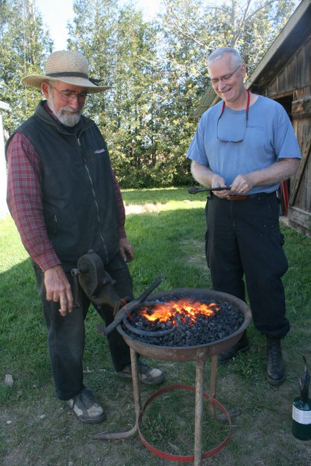 Forging Brackets for Wood Fired Oven Chimney
