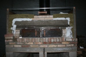 Wood Fired Oven with Face Started